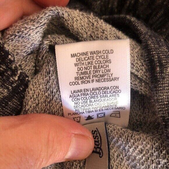 G.H. Bass & Co. size XXL Women’s Black Asymmetrical Zip Knit Cardigan Sweater - Picture 5 of 7